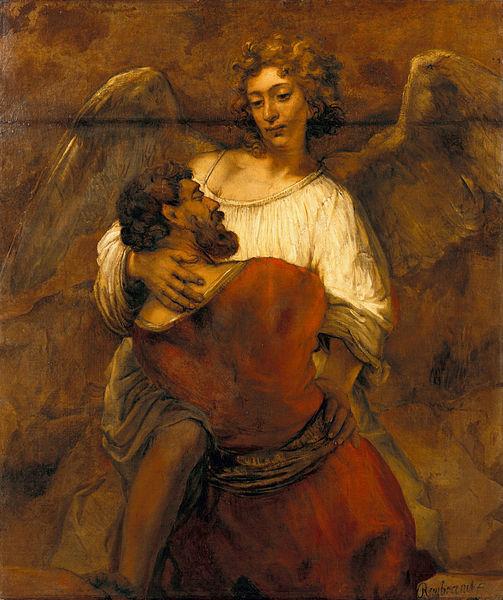 REMBRANDT Harmenszoon van Rijn Jacob Wrestling with the Angel oil painting image